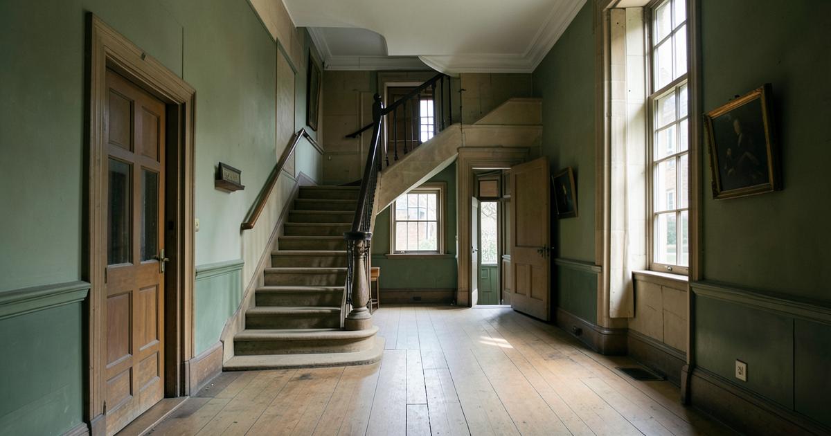 Empty hallway of a large family house